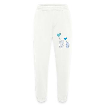 elefant gross und klein luftballon - Heavyweight Jogginghose - made by SPREAD  - OFF WHITE - Vorne