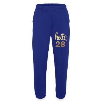 Hello 28 doré - Pantalon de jogging bio épais fabriqué en UE - Iconic Blue - Devant