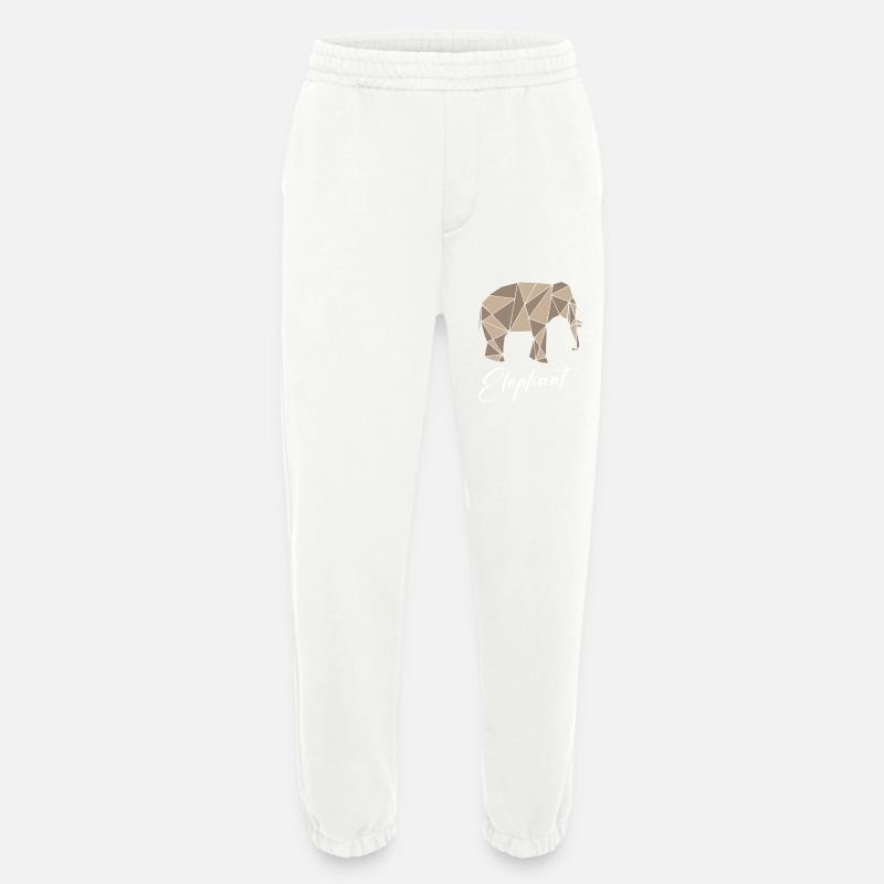Elephant Geometric - Heavyweight Jogginghose - made by SPREAD  - OFF WHITE