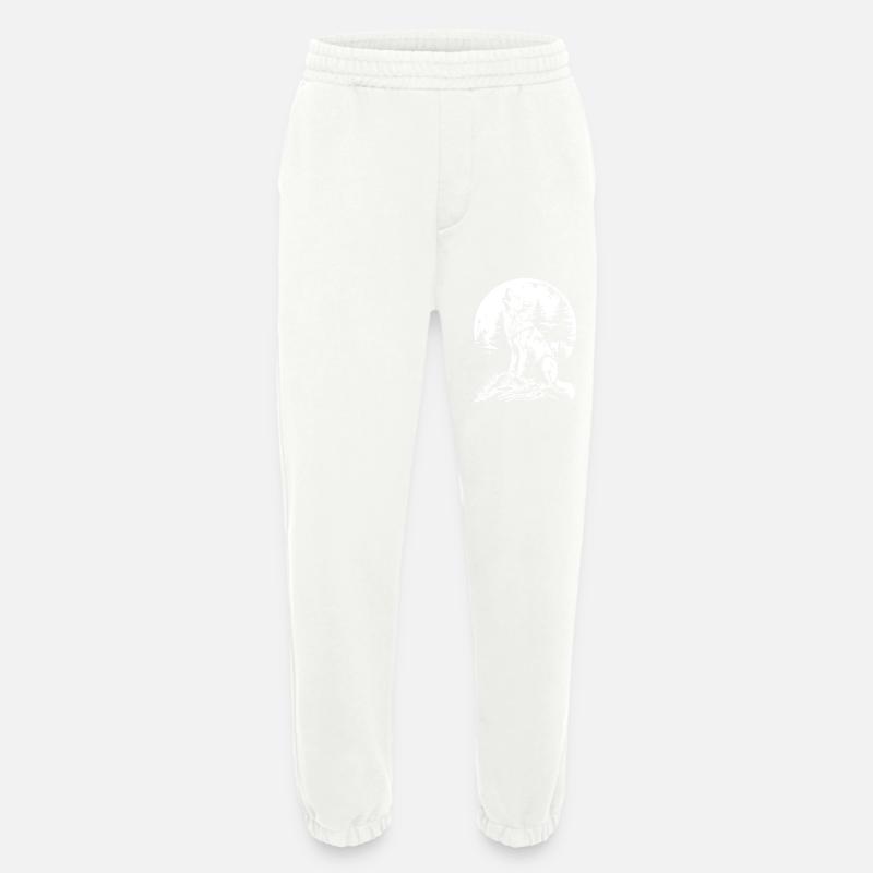 Wolf Mond Wald - Heavyweight Jogginghose - made by SPREAD  - OFF WHITE
