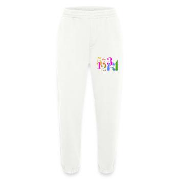 Stacks of numbers - Heavyweight Jogging Pants - made by SPREAD  - OFF WHITE - Front