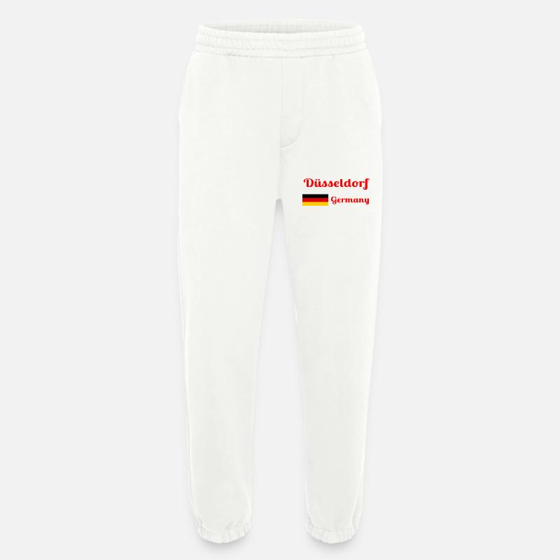 Düsseldorf Germany- Stylish prints - Heavyweight Jogging Pants - made by SPREAD  - OFF WHITE