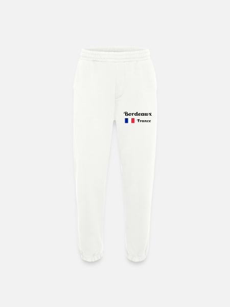 Bordeaux France- Stylish prints - Heavyweight Jogging Pants - made by SPREAD - OFF WHITE