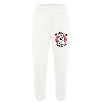 je peux pas j'ai gouter - Pantalon de jogging bio épais fabriqué en UE - OFF WHITE - Devant