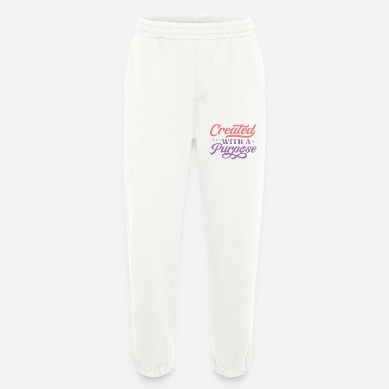 Created With A Purpose - Heavyweight Jogging Pants - made by SPREAD  - OFF WHITE