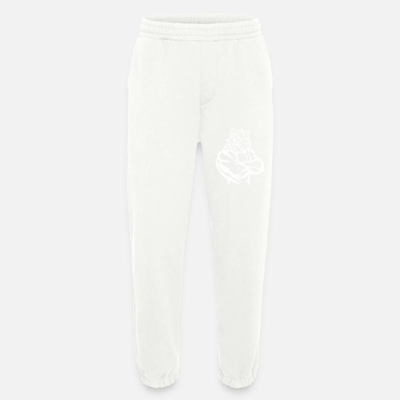 tigre - Pantalon de jogging bio épais fabriqué en UE - OFF WHITE