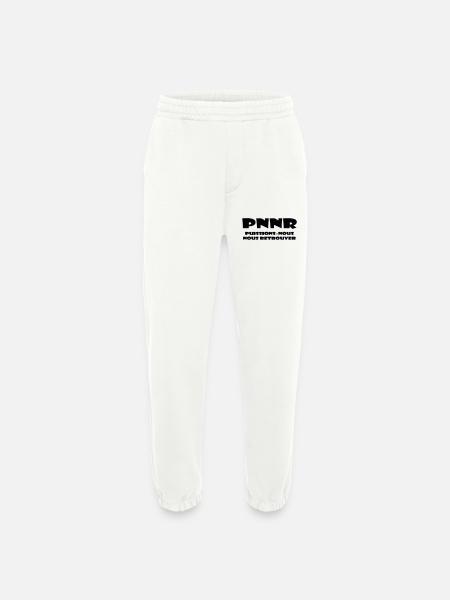 Design Graphique Abstrait - Pantalon de jogging bio épais fabriqué en UE - OFF WHITE
