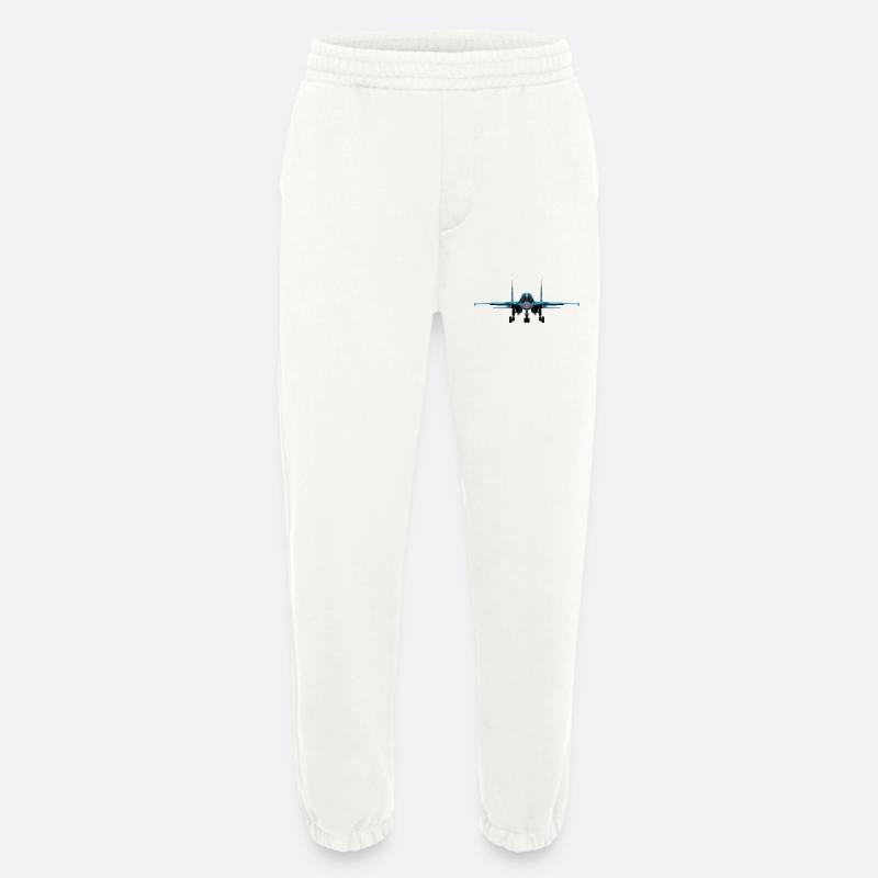 Blauer Kampfjet Frontansicht - Heavyweight Jogginghose - made by SPREAD  - OFF WHITE