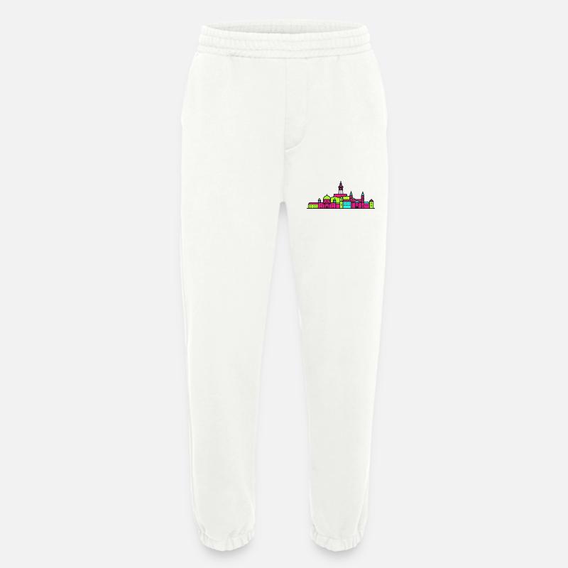Grazer Stadtskyline Uhrturm Moderne Linienkunst - Heavyweight Jogginghose - made by SPREAD  - OFF WHITE