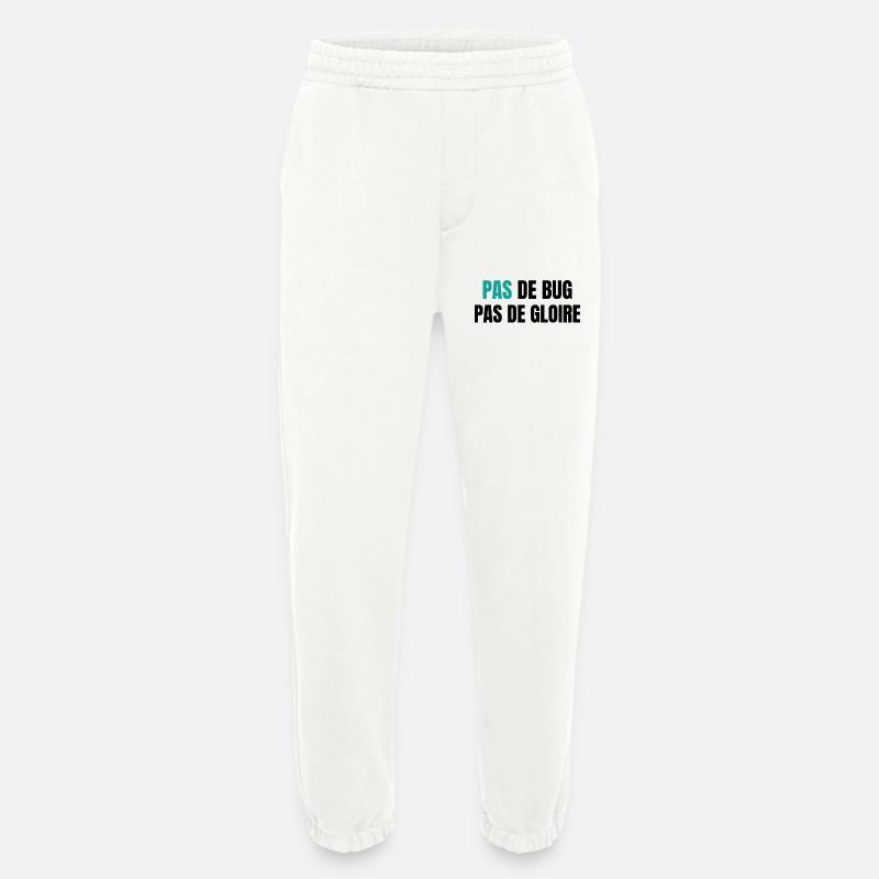 Pas de bug pas de gloire - Pantalon de jogging bio épais fabriqué en UE - OFF WHITE