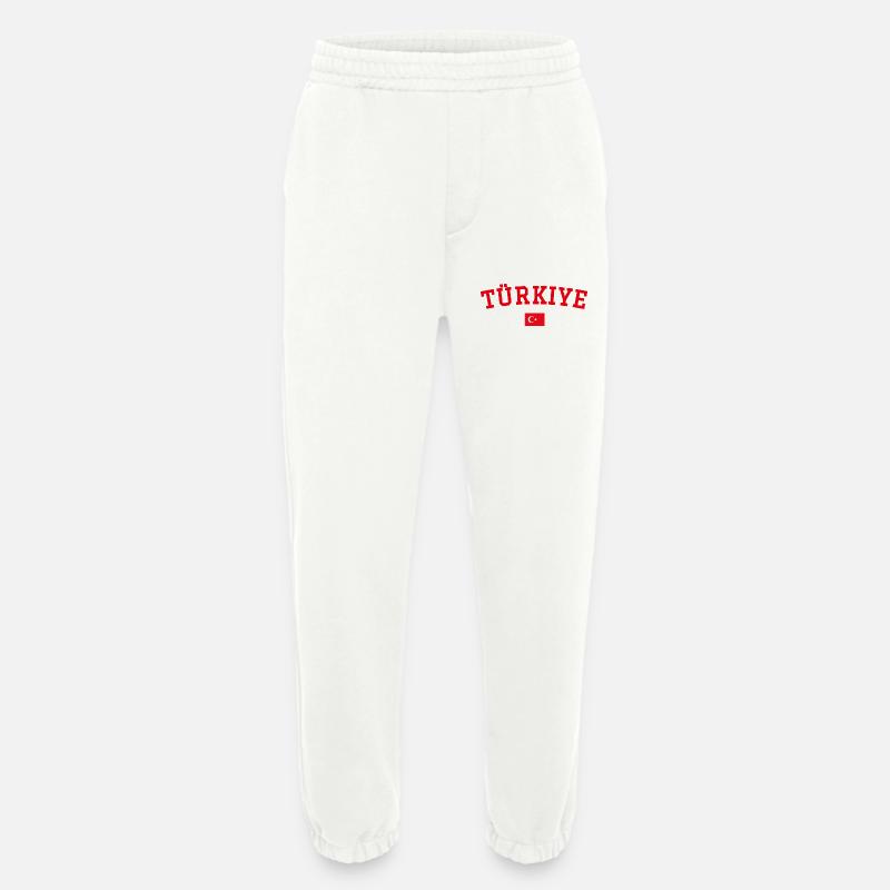 Turkey Flag Design Red - Heavyweight Jogging Pants - made by SPREAD  - OFF WHITE