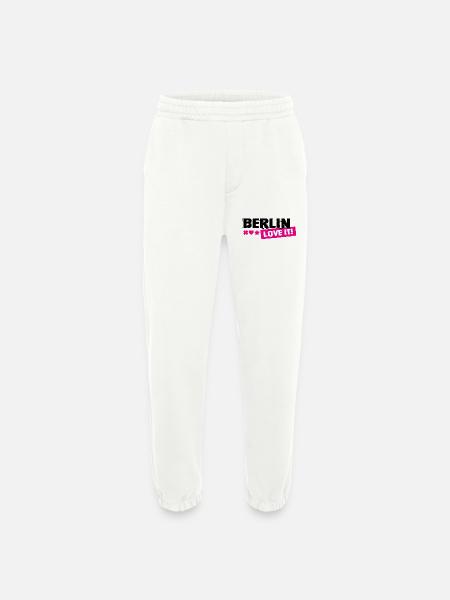 Berlin Love It Pink Stamp - Heavyweight Jogging Pants - made by SPREAD  - OFF WHITE