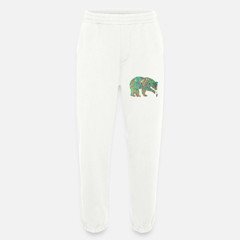 bär mit schneeglöckchen e 4 - Heavyweight Jogginghose - made by SPREAD  - OFF WHITE