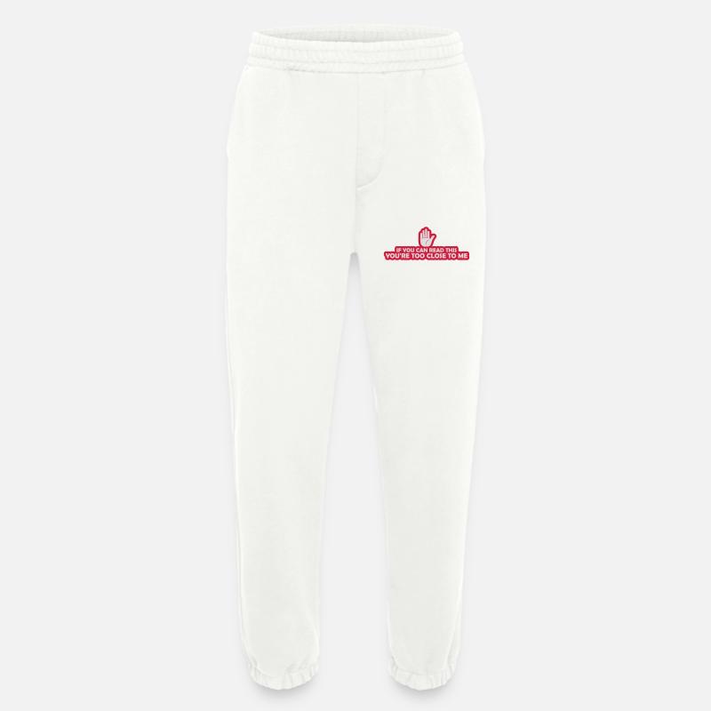 trop près de moi - Pantalon de jogging bio épais fabriqué en UE - OFF WHITE