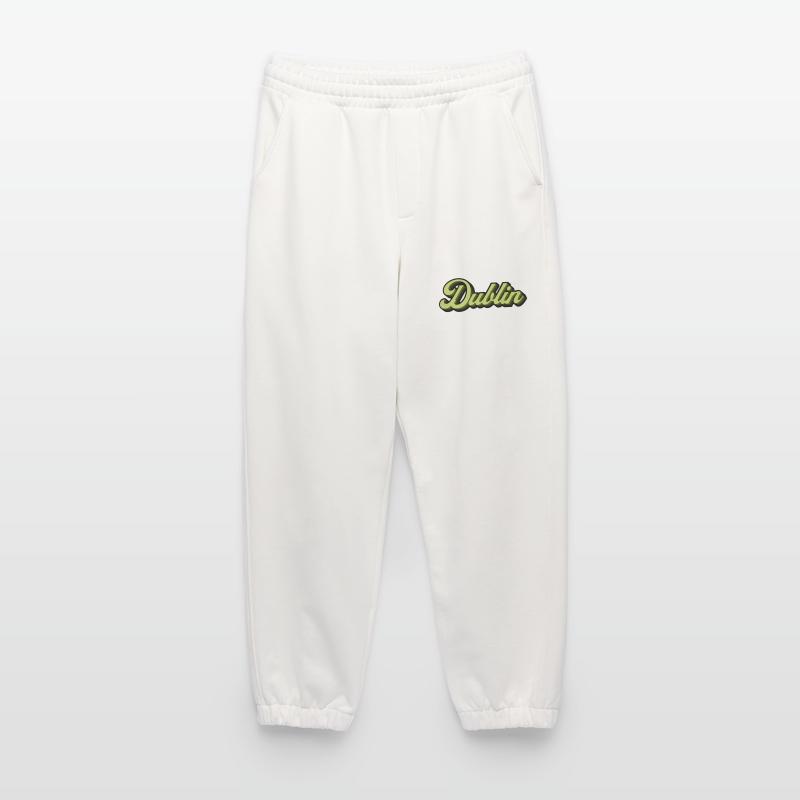 Dublin Retro Script in Lime Heavyweight Jogginghose - made by SPREAD 