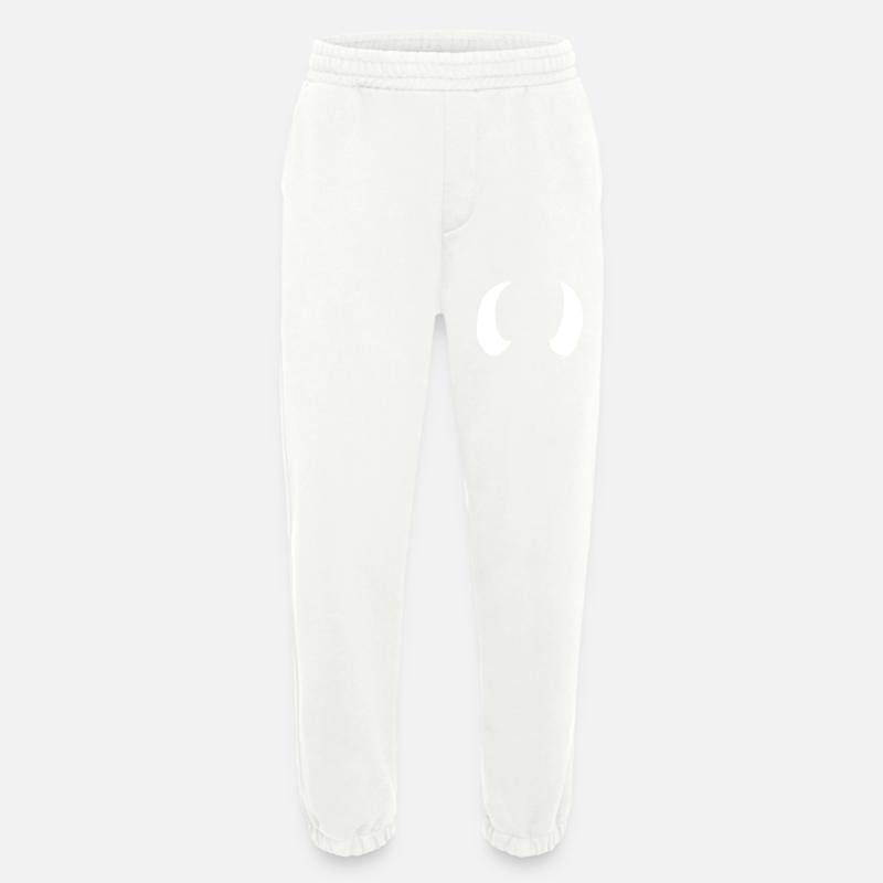 Corne Cornes Symbole Bélier - Pantalon de jogging bio épais fabriqué en UE - OFF WHITE