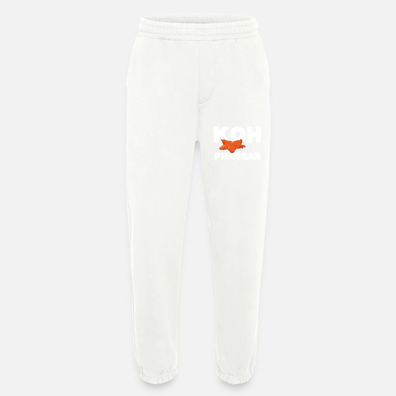 Koh Phangan Text - Heavyweight Jogging Pants - made by SPREAD  - OFF WHITE