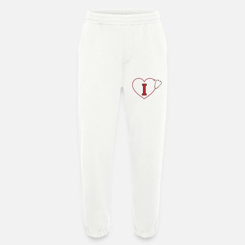 Buchstabe i Stethoskop - Heavyweight Jogginghose - made by SPREAD  - OFF WHITE