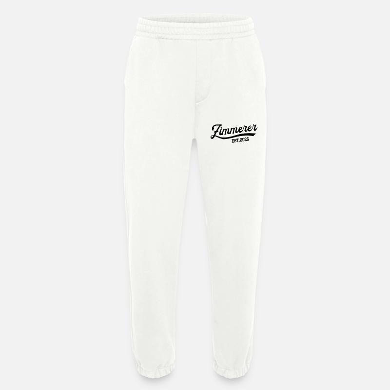 Carpenter 2026 Occupation Carpentry Apprentice Apprentice - Heavyweight Jogging Pants - made by SPREAD  - OFF WHITE