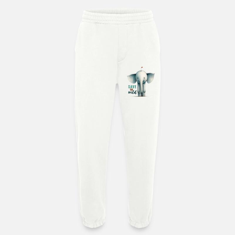 Save the wild !! - Heavyweight Jogginghose - made by SPREAD  - OFF WHITE