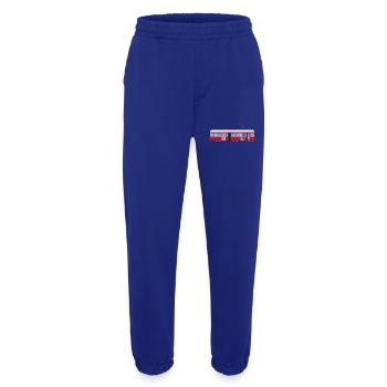 Tram, tramway, train, chemin de fer - Pantalon de jogging bio épais fabriqué en UE - Iconic Blue - Devant