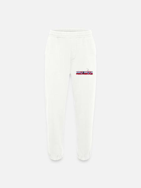 Tram, tram, train, railway - Heavyweight Jogging Pants - made by SPREAD  - OFF WHITE