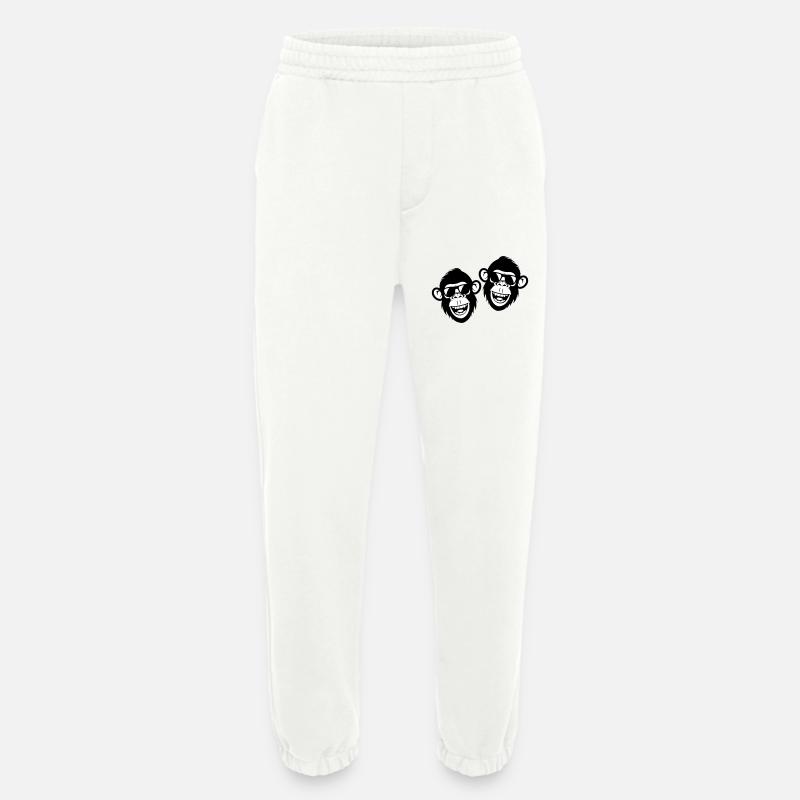 Affen Lustig Cool - Heavyweight Jogginghose - made by SPREAD  - OFF WHITE