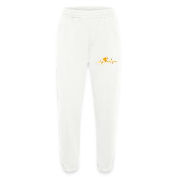 Battements de cœur du judo - Pantalon de jogging bio épais fabriqué en UE - OFF WHITE - Devant