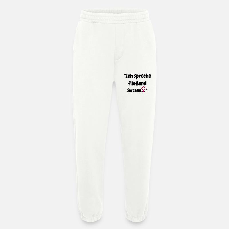 "Sarkasmus spreche ich" - Heavyweight Jogginghose - made by SPREAD - OFF WHITE