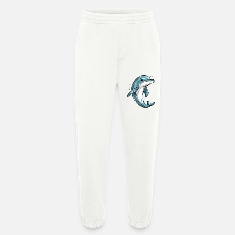 Little dolphin - Heavyweight Jogging Pants - made by SPREAD  - OFF WHITE