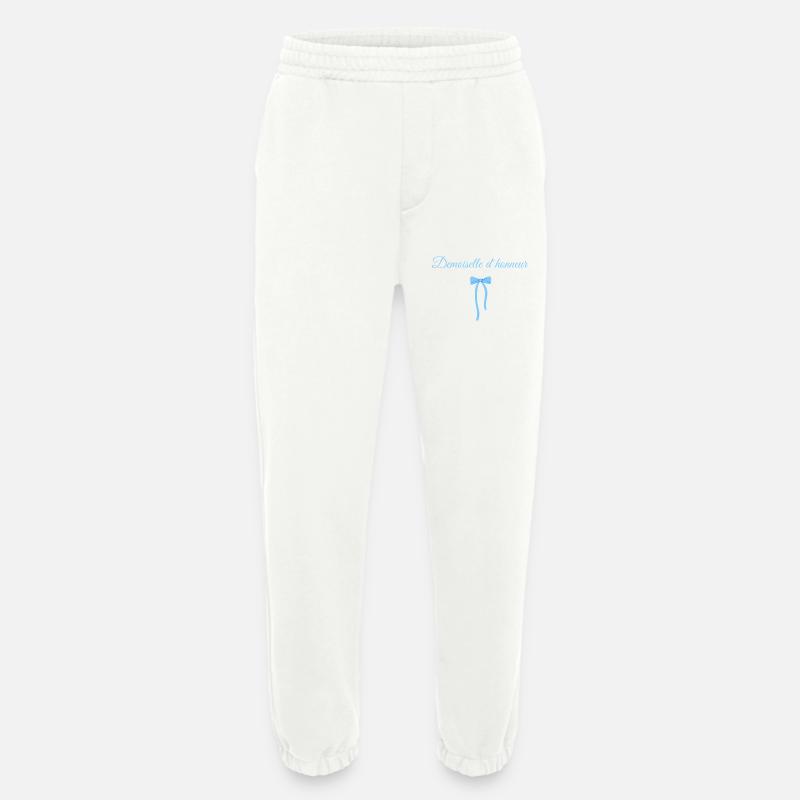 Demoiselle d’honneur noeud bleu - Pantalon de jogging bio épais fabriqué en UE - OFF WHITE