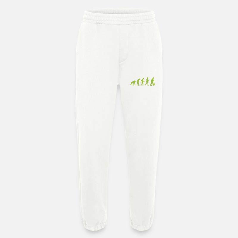 Evolution - vom Urmensch zum Gartenfreund - Heavyweight Jogginghose - made by SPREAD  - OFF WHITE