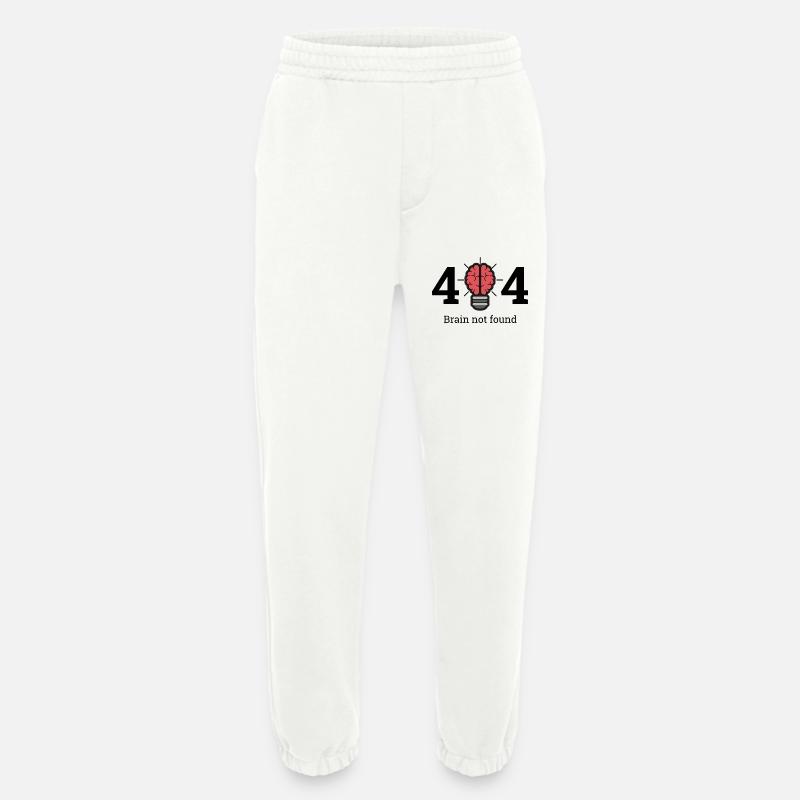 404 - brain not found - Heavyweight Jogginghose - made by SPREAD  - OFF WHITE