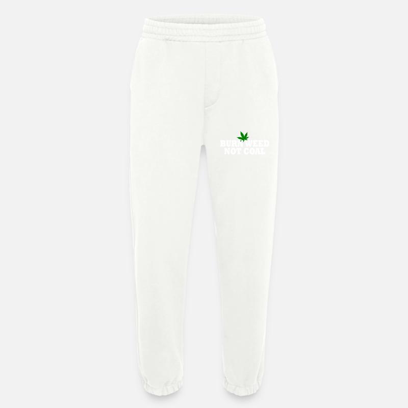 Burn weed not coal - Heavyweight Jogginghose - made by SPREAD  - OFF WHITE