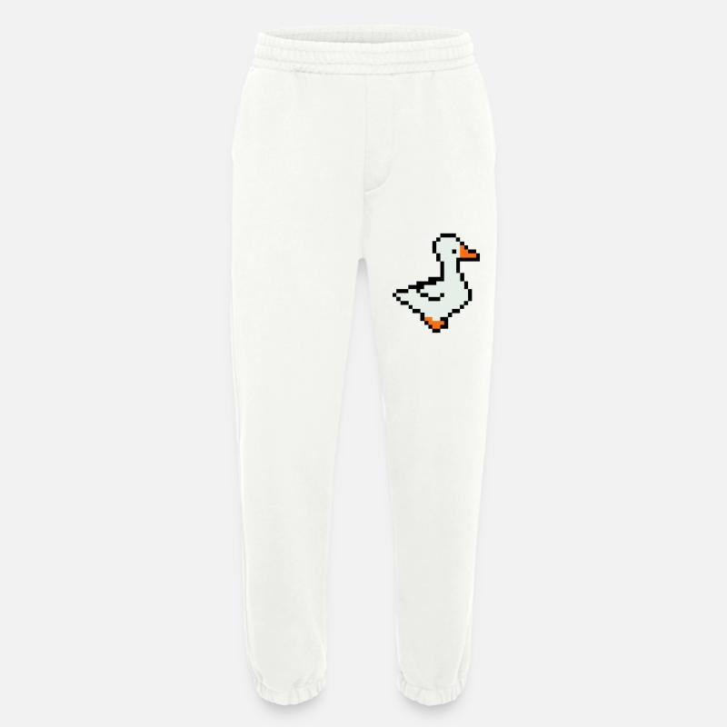 pixel ente - Heavyweight Jogginghose - made by SPREAD  - OFF WHITE