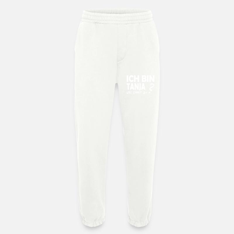 First name Tanja - Heavyweight Jogging Pants - made by SPREAD  - OFF WHITE