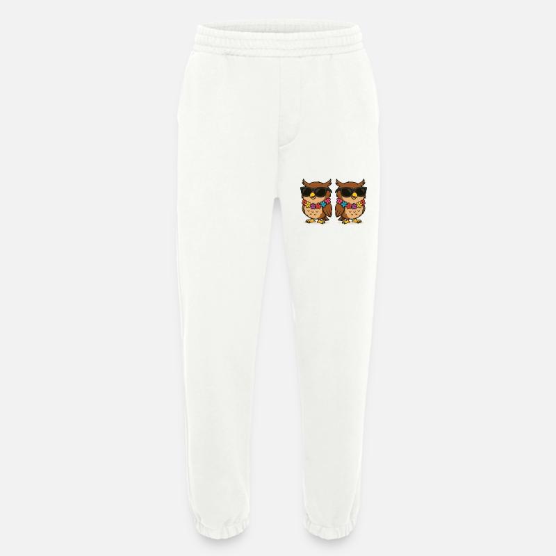 eule blumenkette 2 - Heavyweight Jogginghose - made by SPREAD  - OFF WHITE
