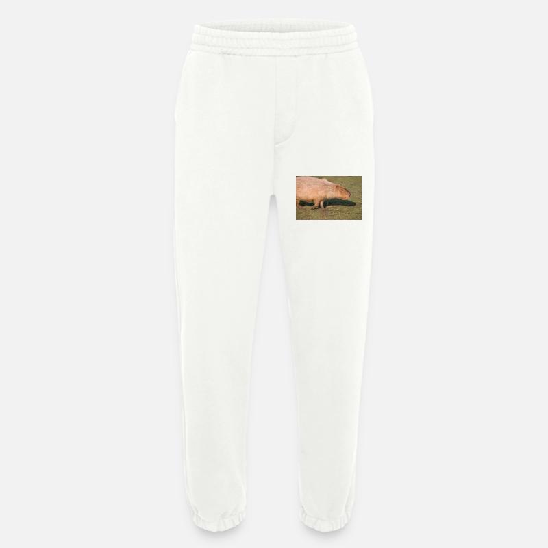 Capybara capybara (Hydrochoerus hydrochaeris) - Heavyweight Jogging Pants - made by SPREAD  - OFF WHITE