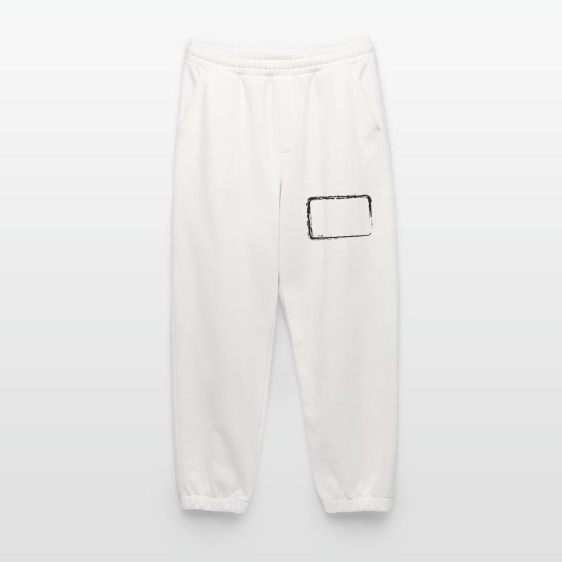 Brush stroke frame Heavyweight Jogging Pants - made by SPREAD 