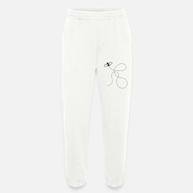 Dashed Line Fly - Heavyweight Jogging Pants - made by SPREAD  - OFF WHITE