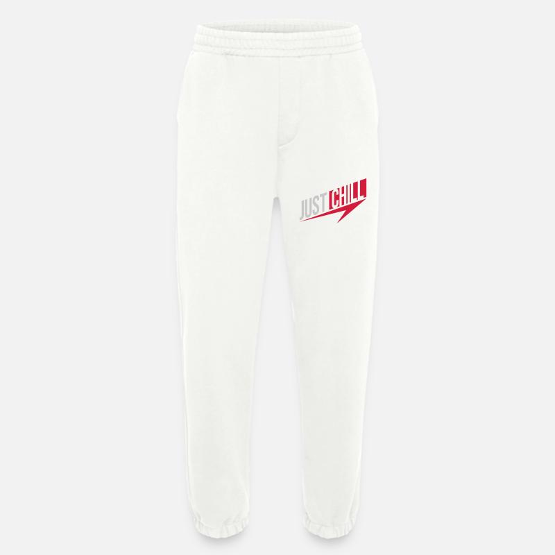 Just Chill Text Logo - Heavyweight Jogginghose - made by SPREAD  - OFF WHITE