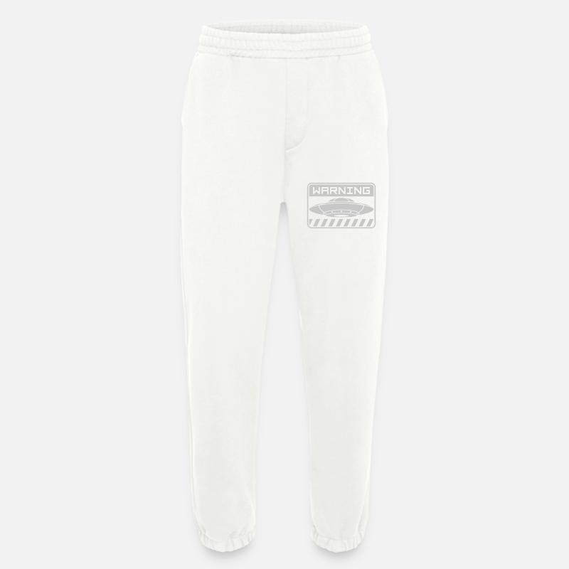 Shield Warning UFO's saucer - Heavyweight Jogging Pants - made by SPREAD  - OFF WHITE