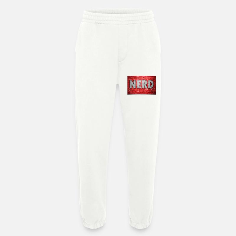 Nerd Graffiti on Brick Wall - Heavyweight Jogging Pants - made by SPREAD  - OFF WHITE