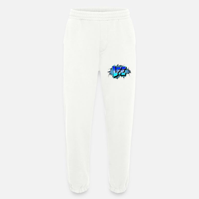 Graffiti LEE Blue Brick Risse - Heavyweight Jogginghose - made by SPREAD  - OFF WHITE