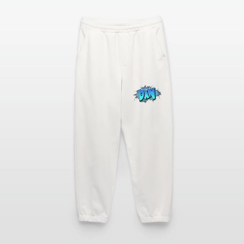 Graffiti DAN Wall Cracks Blue Bricks Heavyweight Jogging Pants - made by SPREAD 