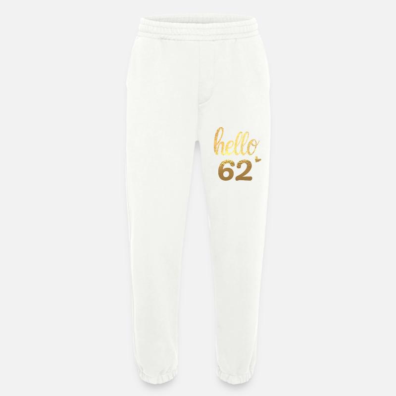 Hello 62 doré - Pantalon de jogging bio épais fabriqué en UE - OFF WHITE