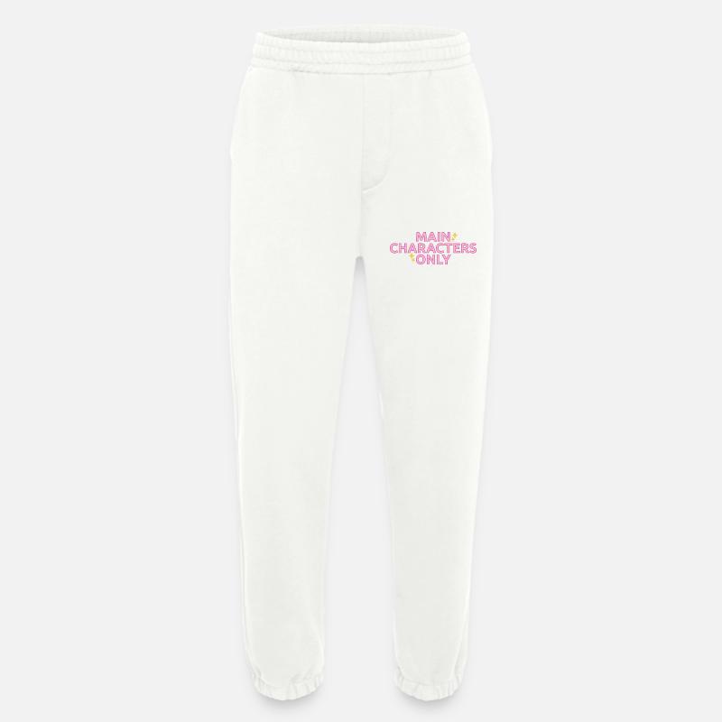 Statement-Design „Main Characters Only" - Heavyweight Jogginghose - made by SPREAD  - OFF WHITE