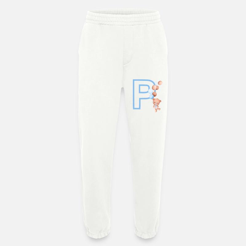 Blauer Buchstabe P Bär - Heavyweight Jogginghose - made by SPREAD  - OFF WHITE