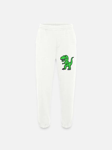 T Rex Comic - Heavyweight Jogging Pants - made by SPREAD - OFF WHITE