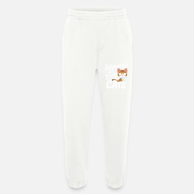 Introvert, antisocial, introvert - Heavyweight Jogging Pants - made by SPREAD  - OFF WHITE